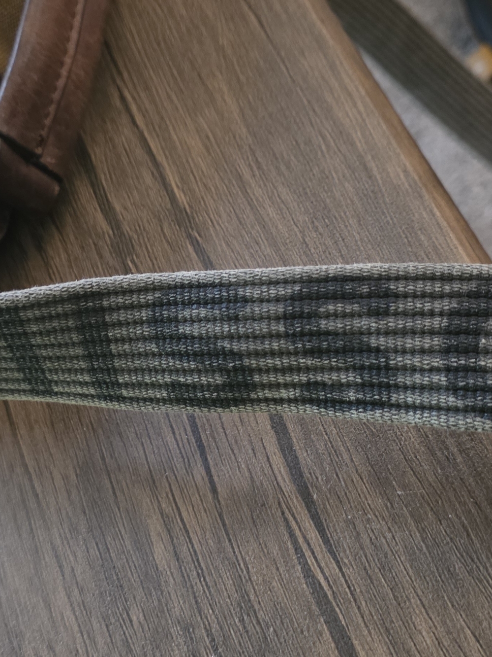VNTG Fossil Tan Canvas Messenger Bag with Brown Leather Accents - Picture 8 of 12